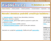 Veřejně přístupná databáze podnětů: www.podnety.cz