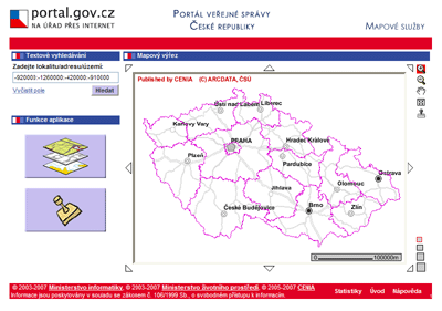  Portal.gov.cz - mapové služby 