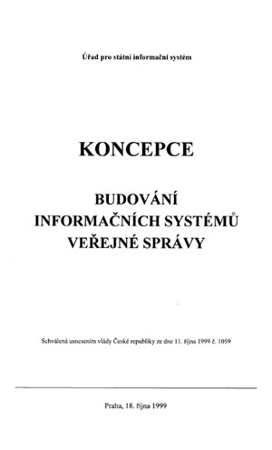   Koncepce budování ISVS 1999 (formát PDF, 480 kB)